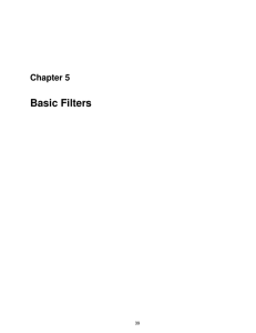 Basic Filters - Oregon State University