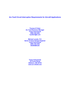 Arc–Fault Circuit Interruption Requirements for Aircraft Applications