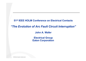 The Evolution of Arc Fault Circuit Interruption