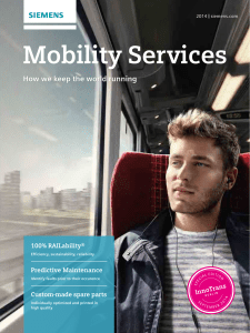 Mobility Services September 2014: How we keep the world running