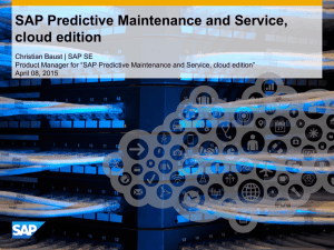 SAP Predictive Maintenance and Service