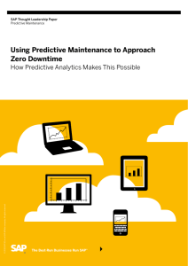 Using Predictive Maintenance to Approach Zero Downtime