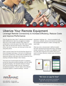 Uberize Your Remote Equipment