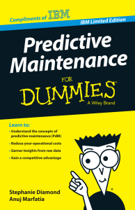 Predictive Maintenance For Dummies®, IBM