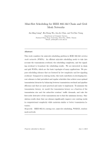 Mini-Slot Scheduling for IEEE 802.16d Chain and Grid Mesh Networks