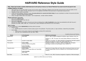 HARVARD Reference Style Guide