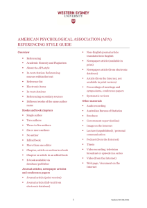 american psychological association (apa) referencing style guide