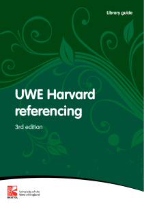 UWE Harvard referencing