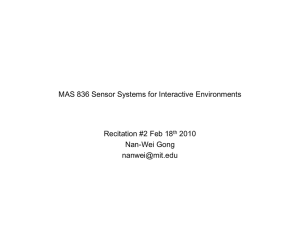 MAS 836 Sensor Systems for Interactive - Nan