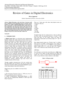 Review of Gates in Digital Electronics
