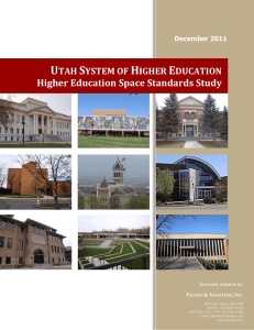 Space Standards Study - Utah System of Higher Education