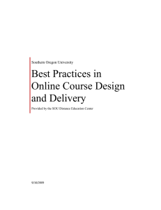 Best Practices in Online Course Design and Delivery