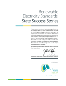 Renewable Electricity Standards - Governors` Wind Energy Coalition