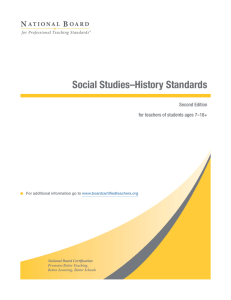 Social Studies–History Standards