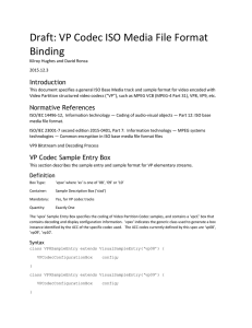 Draft: VP Codec ISO Media File Format Binding