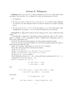 Lecture 8: Subspaces