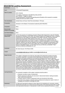 EDUC90754 Leading Assessment