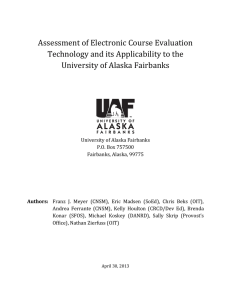 Assessment of Electronic Course Evaluation Technology and its