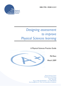 Designing Assessment to Improve Physical Sciences Learning