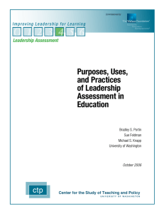 Purposes, Uses, and Practices of Leadership Assessment in