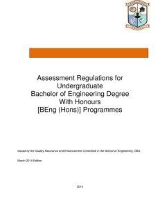 Assessment Regulations for Undergraduate Bachelor of