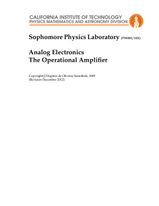 The Operational Amplifier