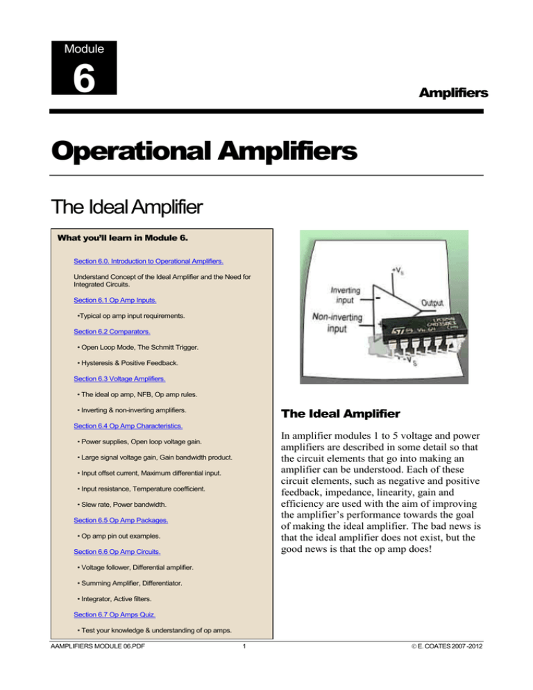 Operational Amplifiers - Learn About Electronics