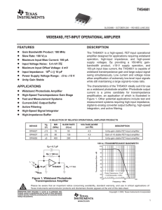 Wideband, FET-Input Operational Amplifier (Rev. B)