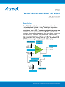 [SAML21][OPAMP] Application Note Map