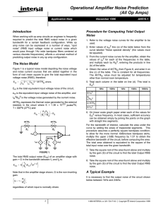 AN519 : Operational Amplifier Noise Prediction