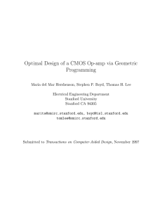Optimal Design of a CMOS Op-amp