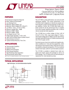 LTC1050 - Precision Zero-Drift Operational Amplifier with Internal