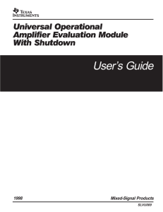 universal op amp eval module with shutdown