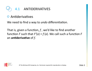 4.1 ANTIDERIVATIVES AnVderivaVves