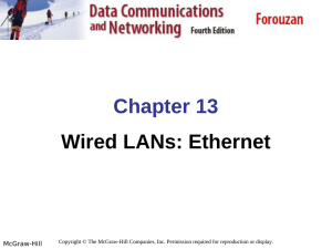 Chapter 13 Wired LANs: Ethernet