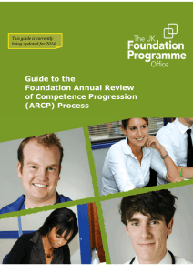 Foundation ARCP Guide - The Foundation Programme