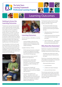 Learning Outcomes - Early Childhood Australia