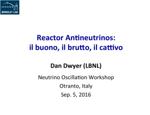 Reactor AnQneutrinos: il buono, il bru.o, il caSvo