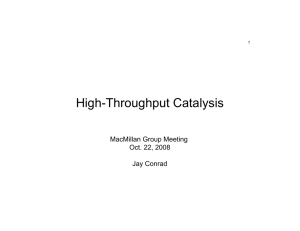 High-Throughput Catalysis