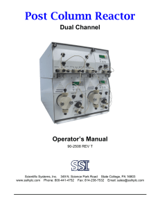 Post Column Reactor - Scientific Systems, Inc.