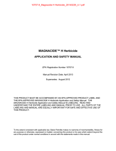 MAGNACIDE™ H Herbicide - Washington State Pest Management