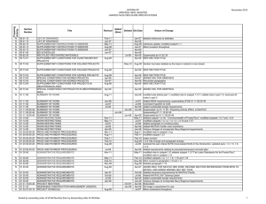 UFGS Listing of Revisions, April 2006 to present