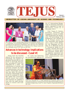 January 2015 - Cochin University of Science and Technology