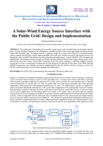 A Solar-Wind Energy Source Interface with the Public Grid