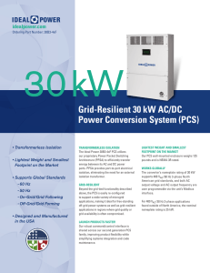 Grid-Resilient 30 kW AC/DC Power Conversion System (PCS)