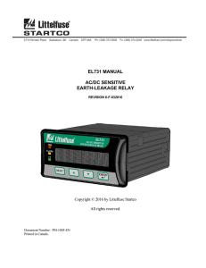 EL731 ACDC Sensitive Earth-Leakage Relay Manual Rev 6-F