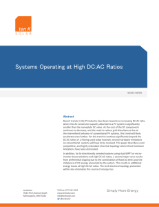Systems Operating at High DC:AC Ratios