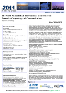 The Ninth Annual IEEE International Conference on Pervasive
