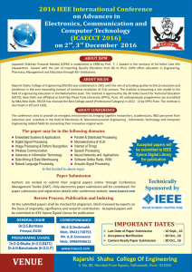 IEEE ICAECCT-16 Brochure - International Relation Office