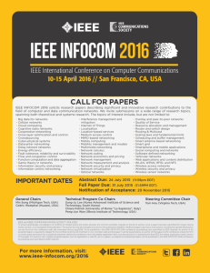 infocom 2016 cfp - IEEE INFOCOM 2016